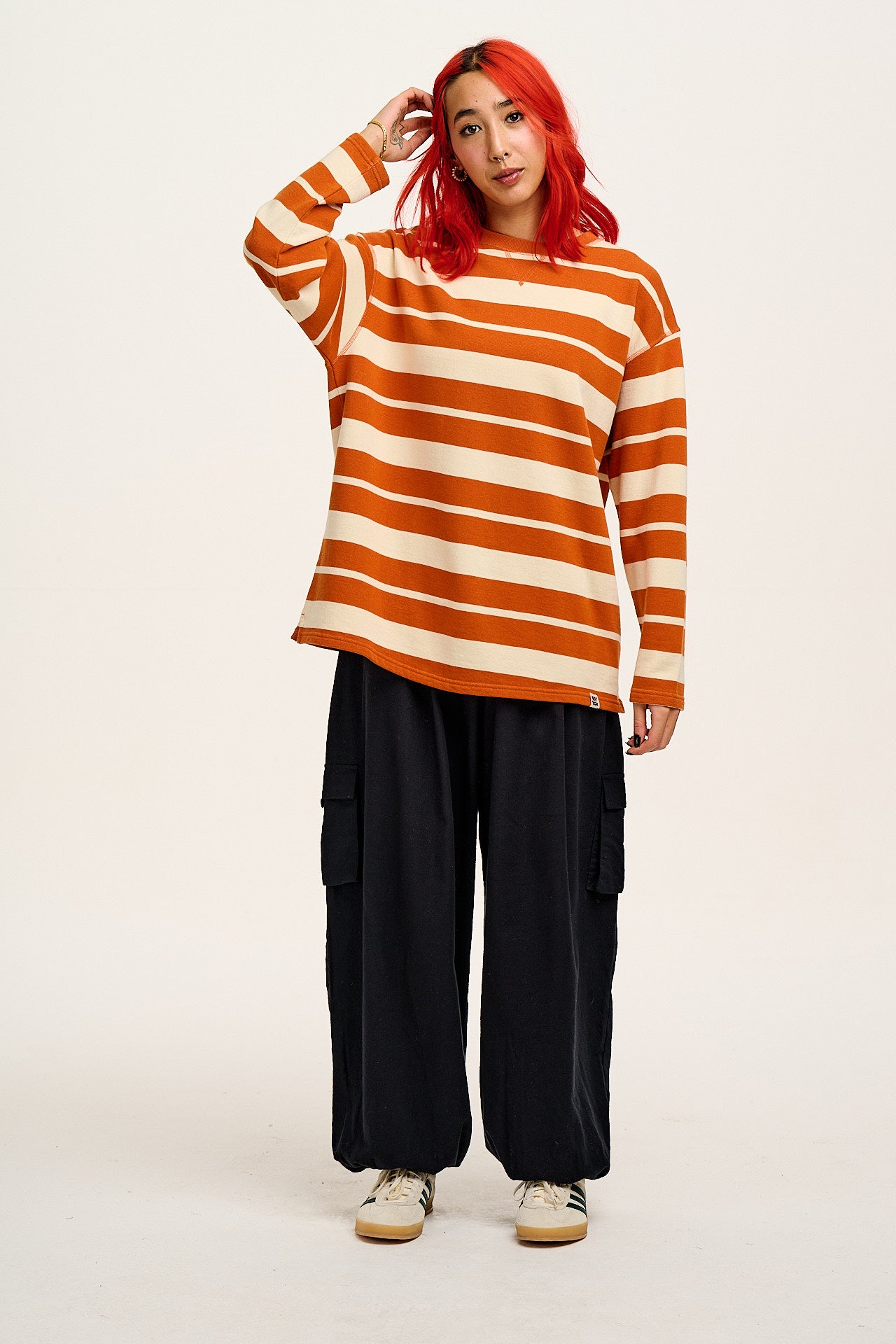 Rumi - Wide Leg Cotton & Linen Trousers in Black - Image 13