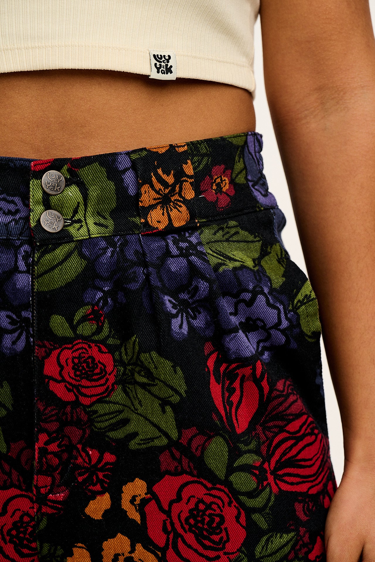 Addison - Cotton Jeans in Maria Print - Image 3