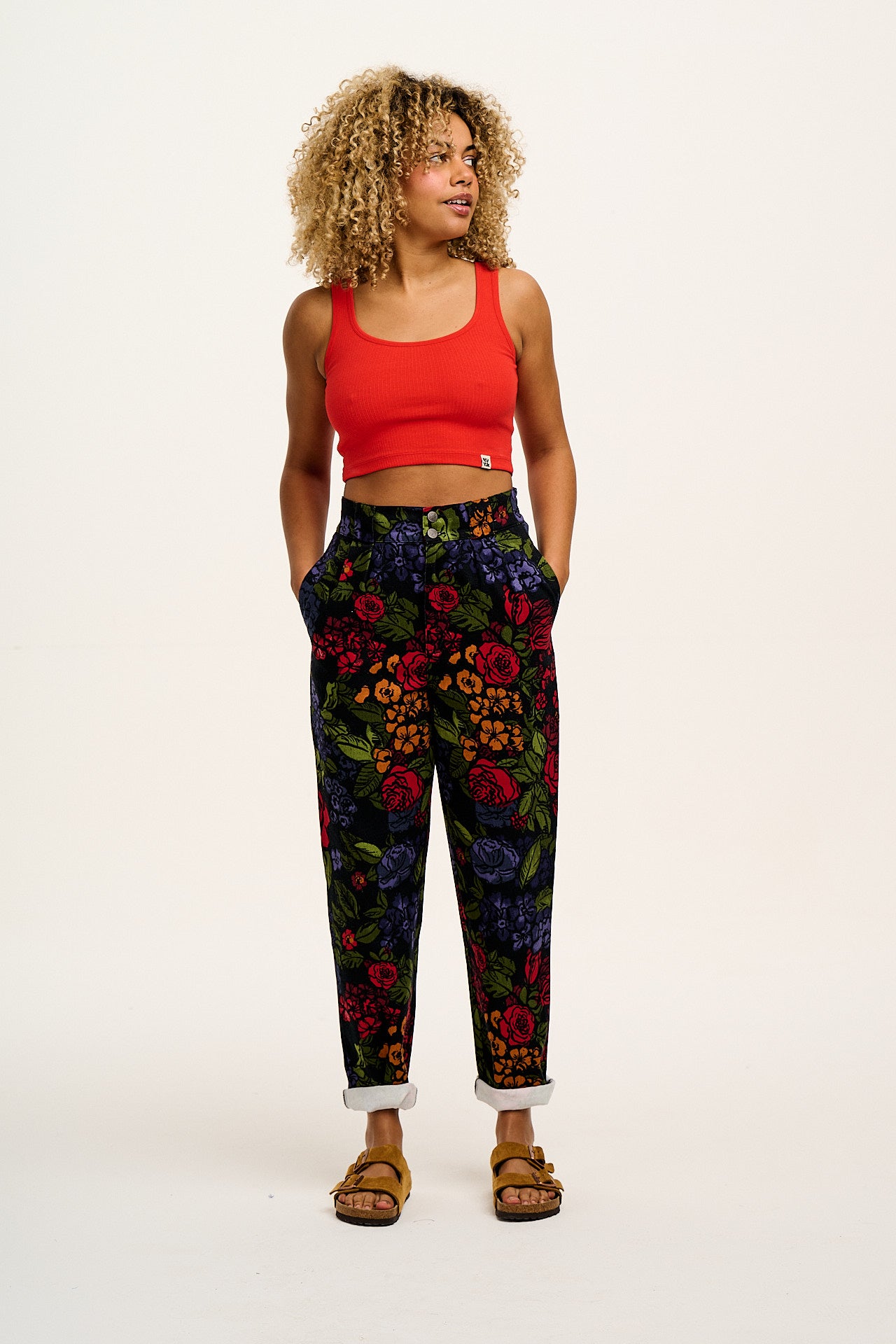 Addison - Cotton Jeans in Maria Print - Image 2