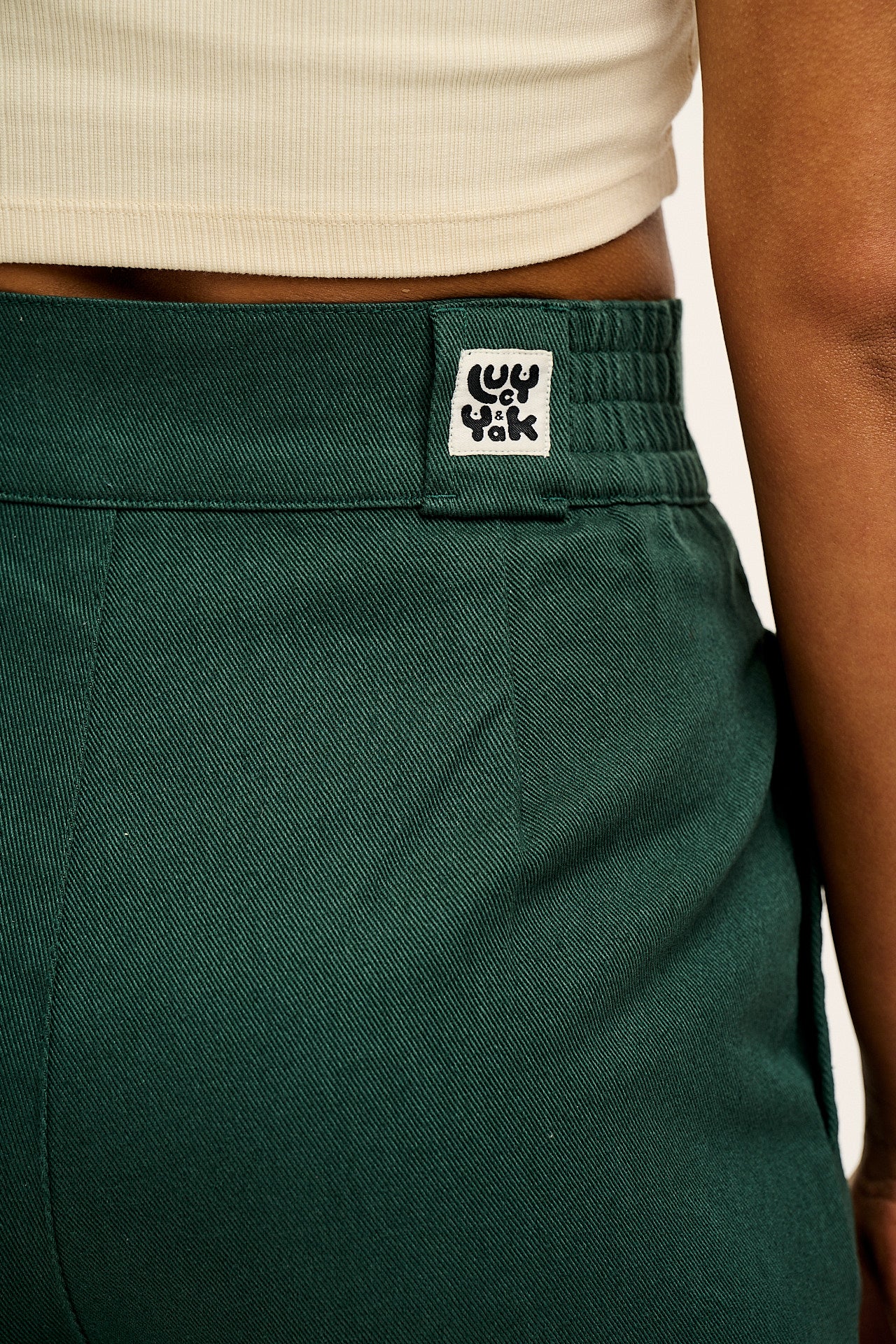 Addison - Cotton Jeans in Posy Green - Image 8
