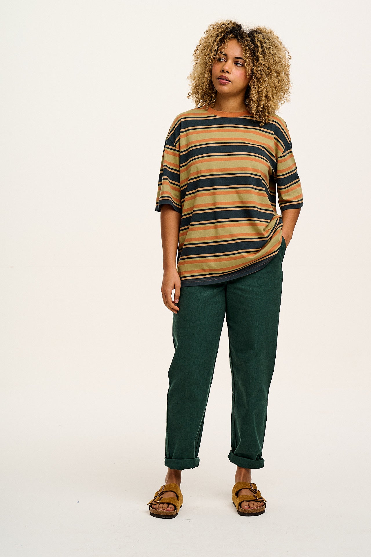 Addison - Cotton Jeans in Posy Green - Image 10
