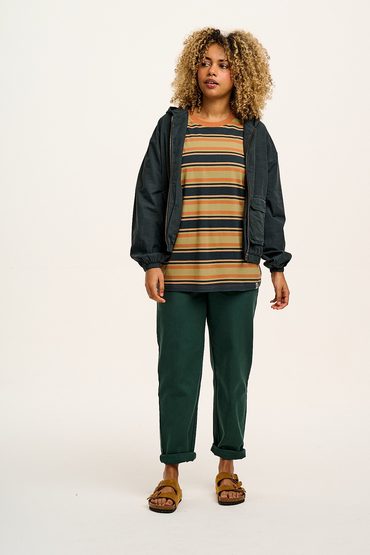 Addison - Cotton Jeans in Posy Green - Image 11