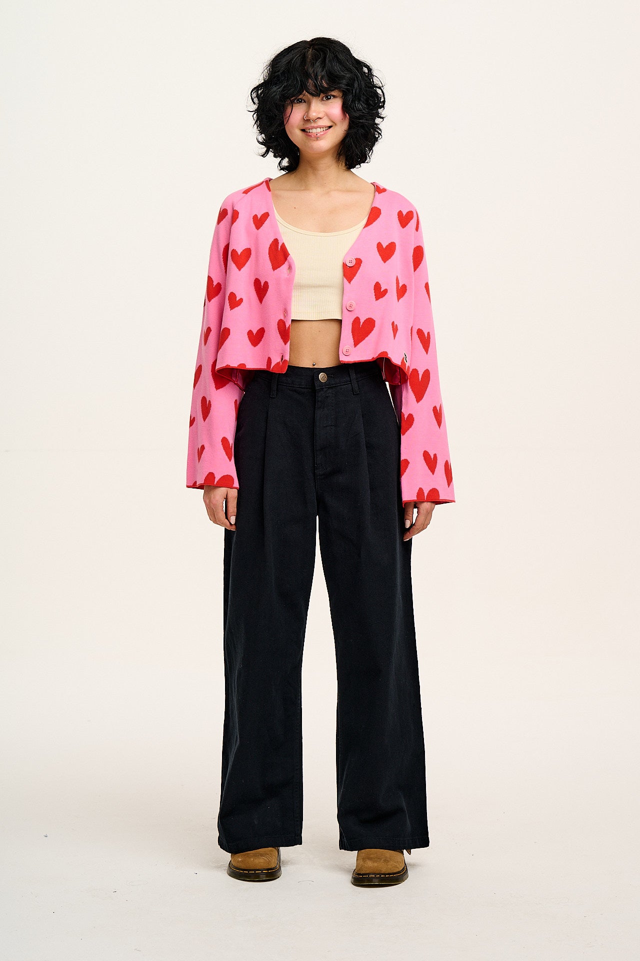Cole - Wide Leg Denim Jeans in Black - Image 6