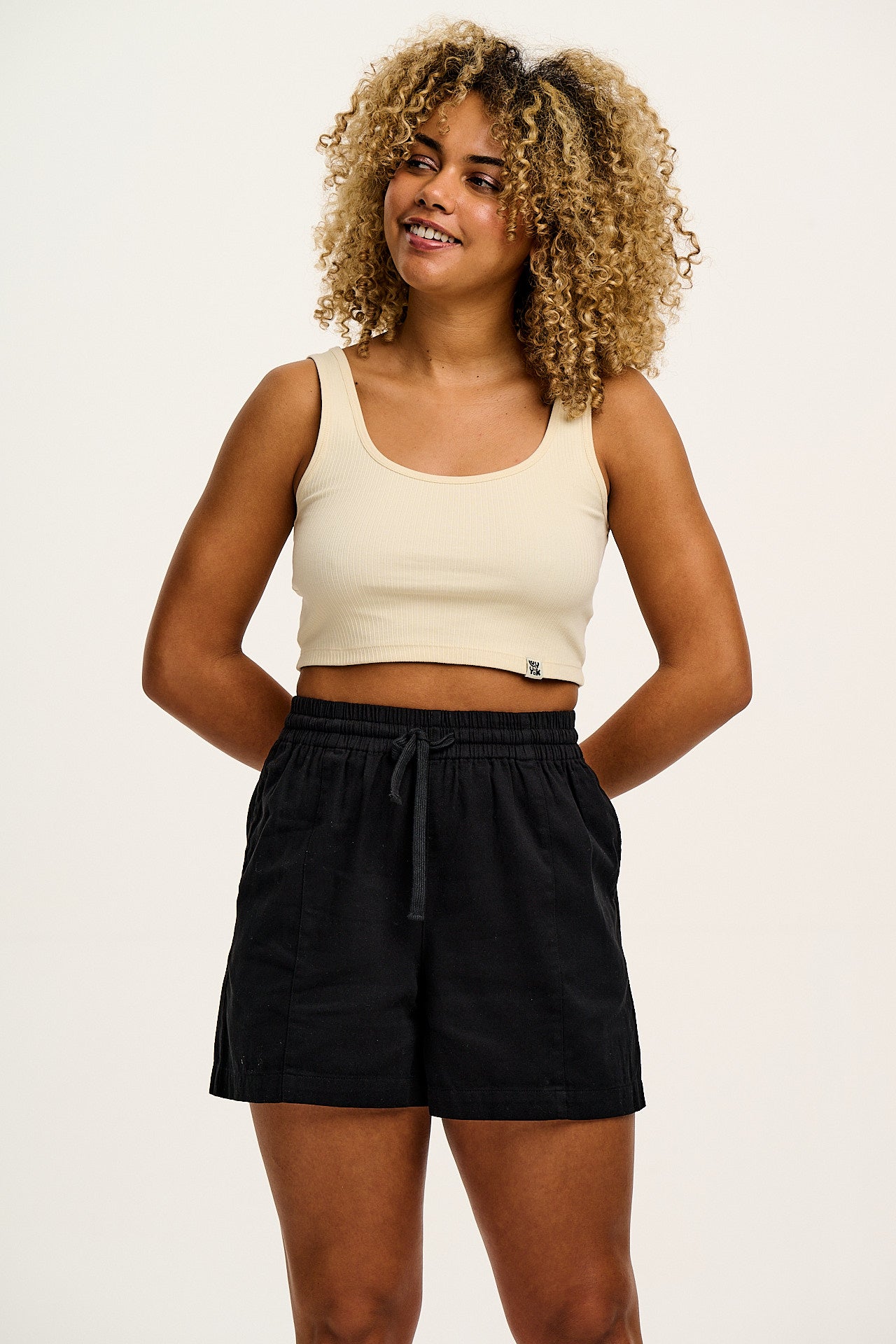 Charlie - Cotton Shorts in Black - Image 2