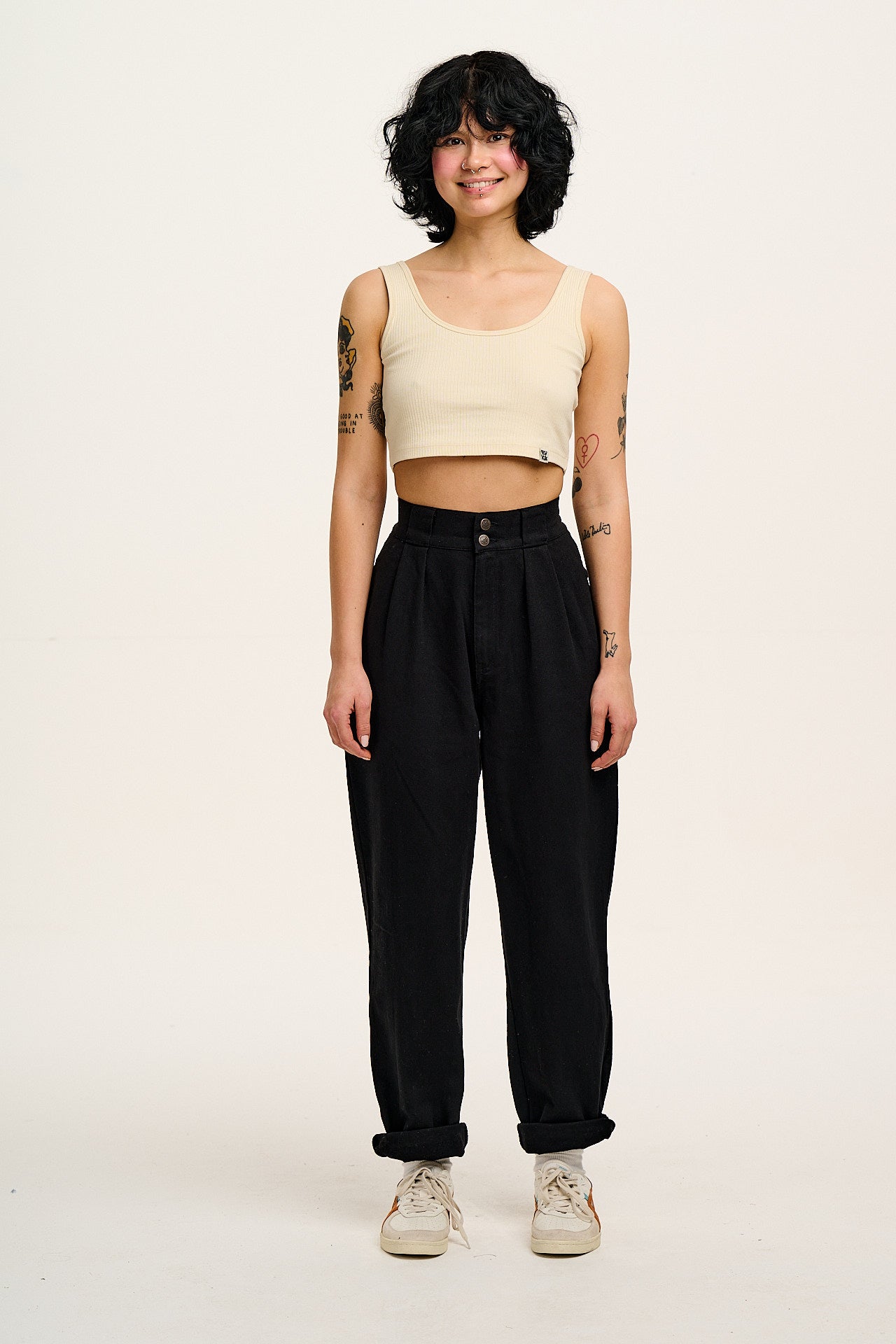 Addison - Cotton Jeans in Black - Image 4