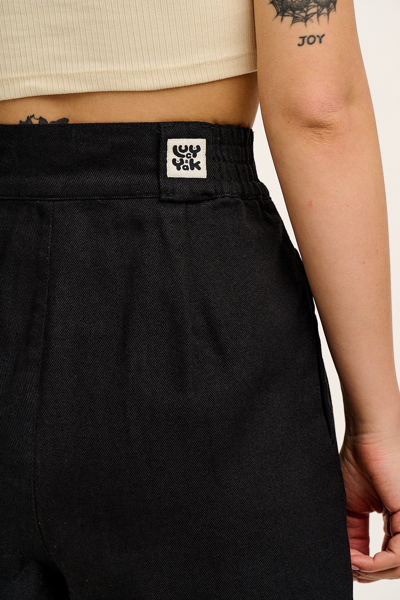 Addison - Cotton Jeans in Black - Image 3