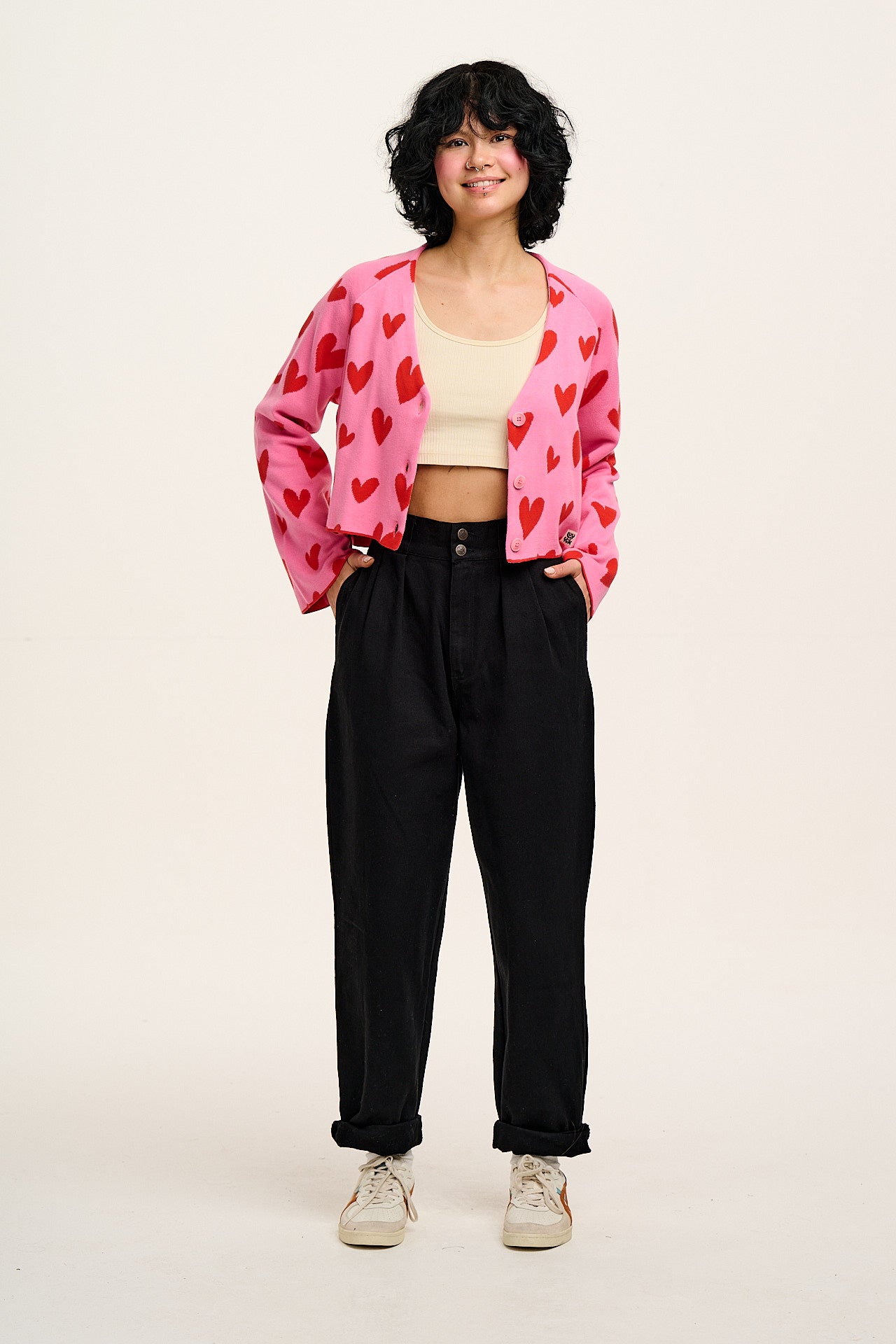 Addison - Cotton Jeans in Black - Image 6