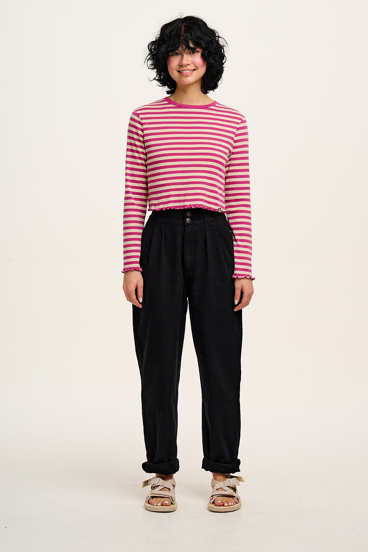 Addison - Cotton Jeans in Black - Image 2
