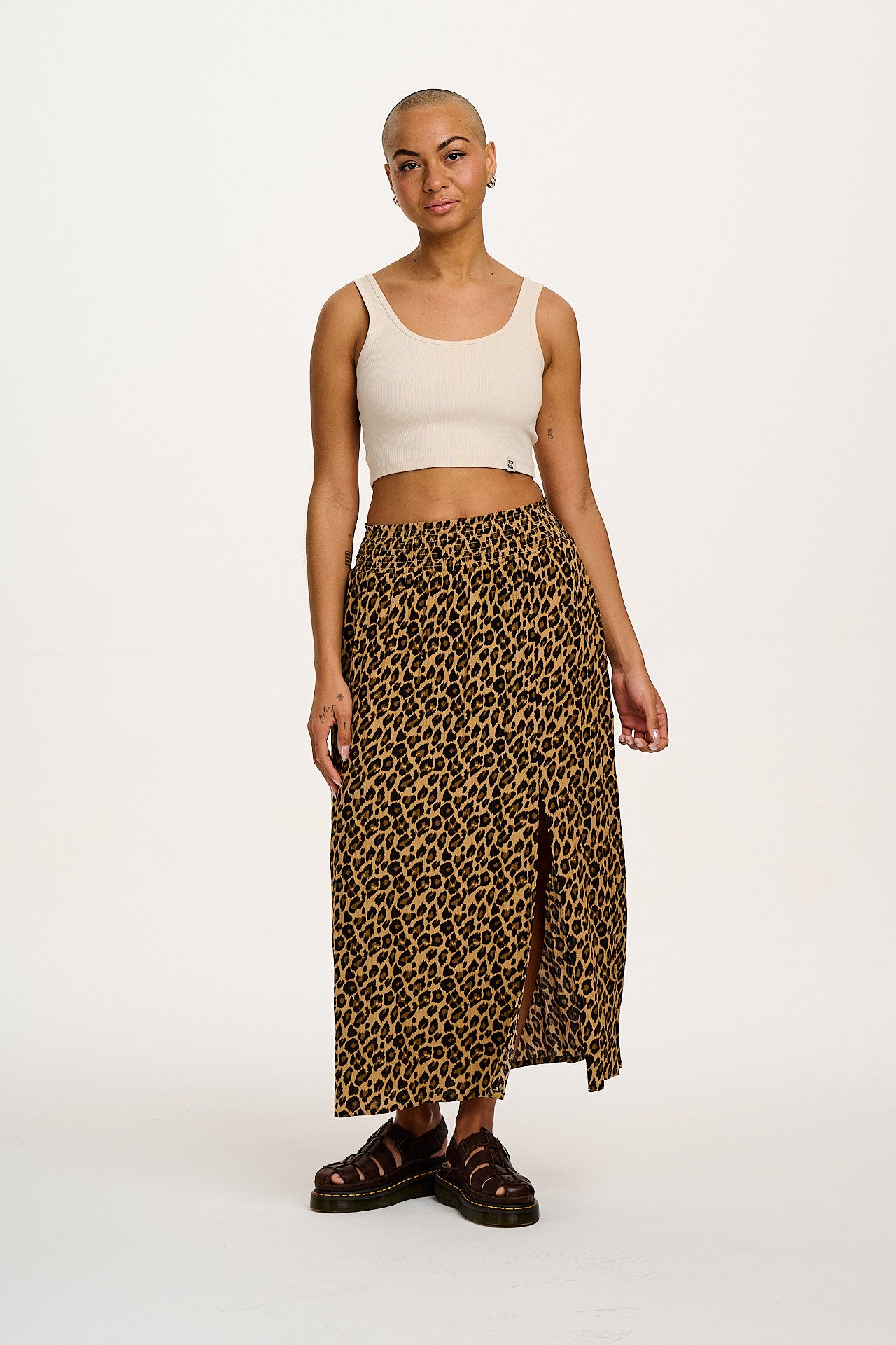 Poppy - Elasticated Waist Skirt in Leopard Print - Image 9