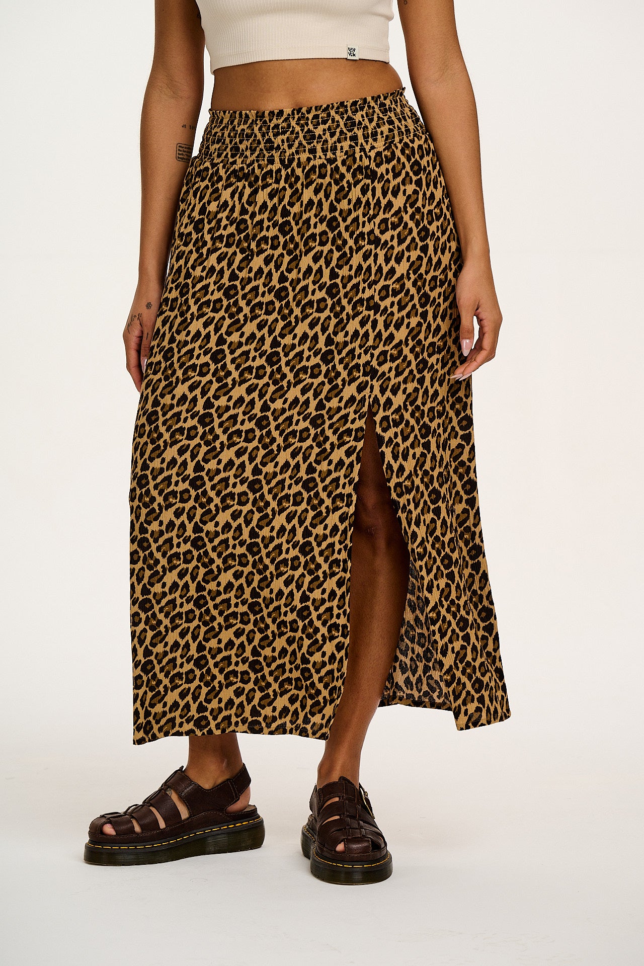 Poppy - Elasticated Waist Skirt in Leopard Print - Image 10