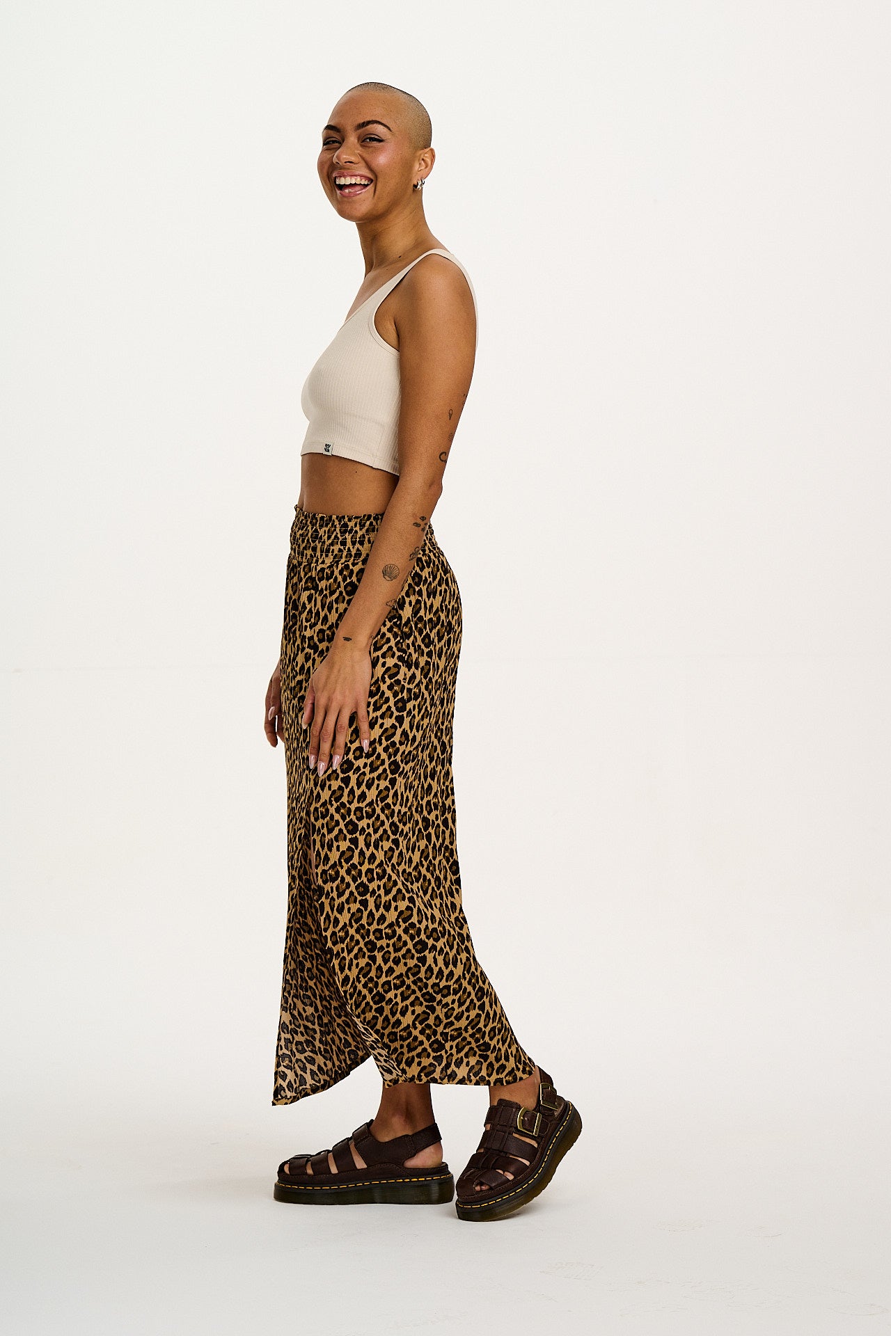 Poppy - Elasticated Waist Skirt in Leopard Print - Image 11