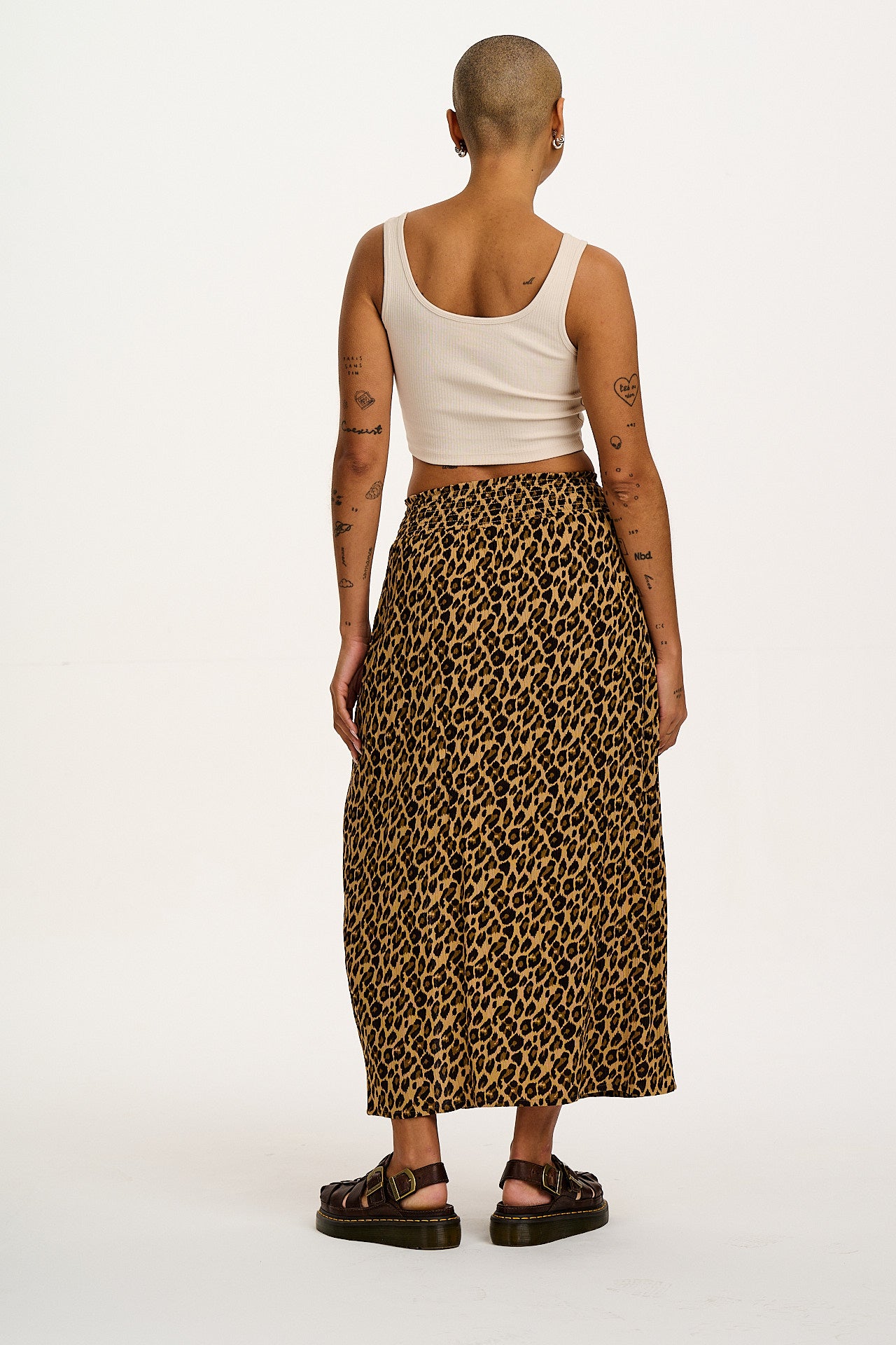 Poppy - Elasticated Waist Skirt in Leopard Print - Image 12