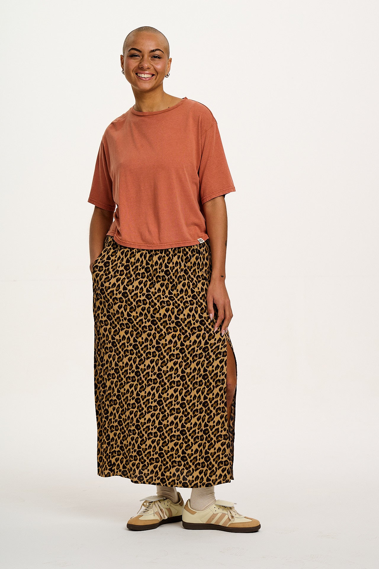 Poppy - Elasticated Waist Skirt in Leopard Print - Image 14