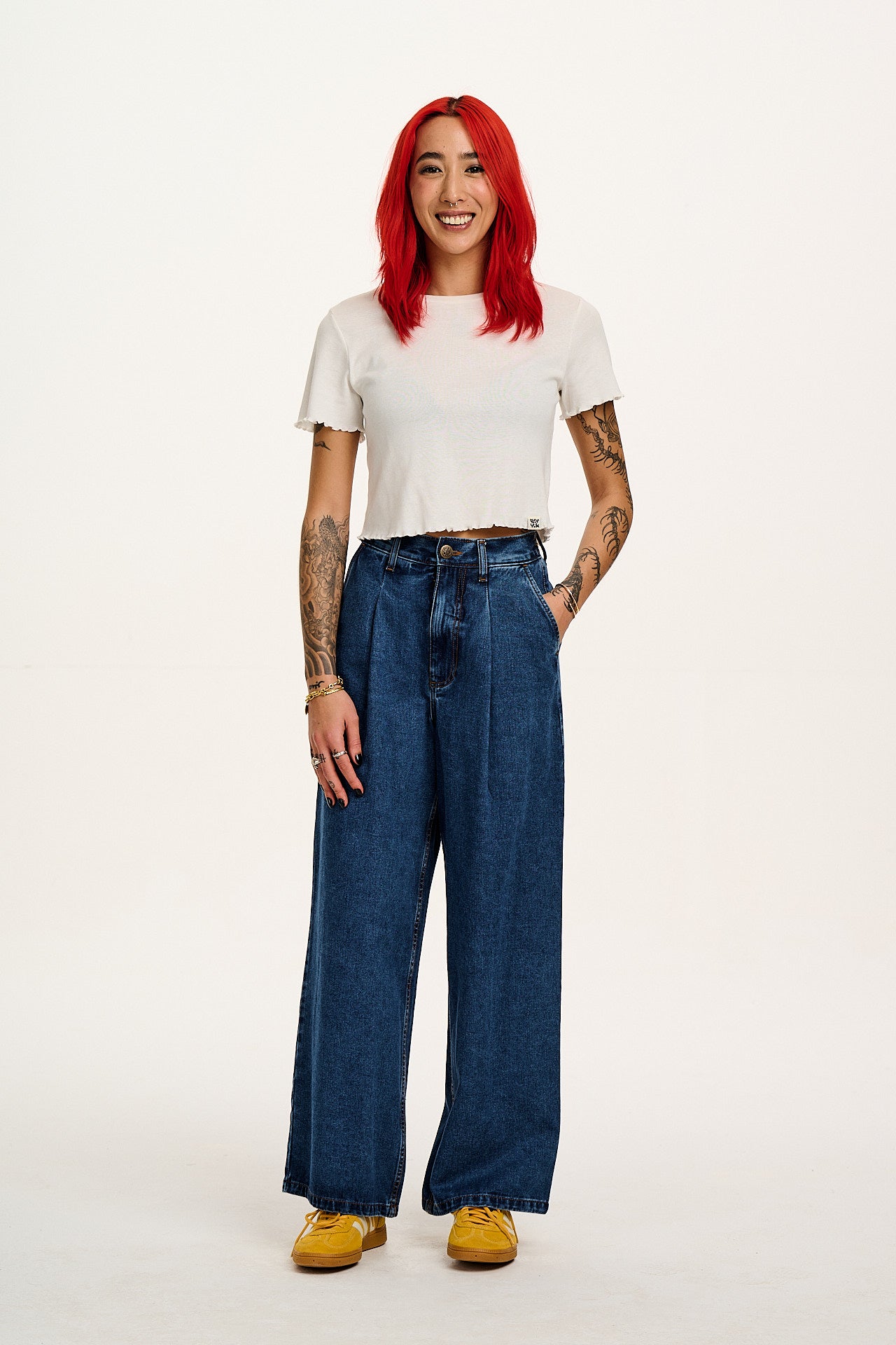Greta - Cropped Cotton Top in Ecru - Image 4