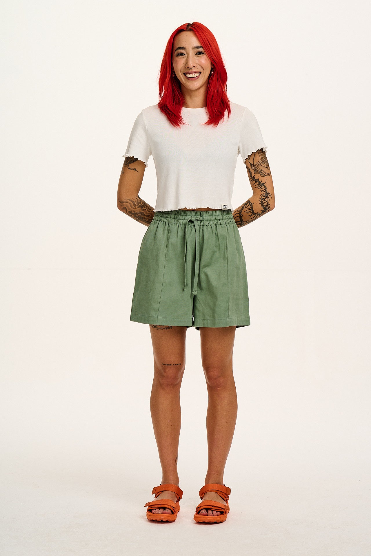Greta - Cropped Cotton Top in Ecru - Image 6