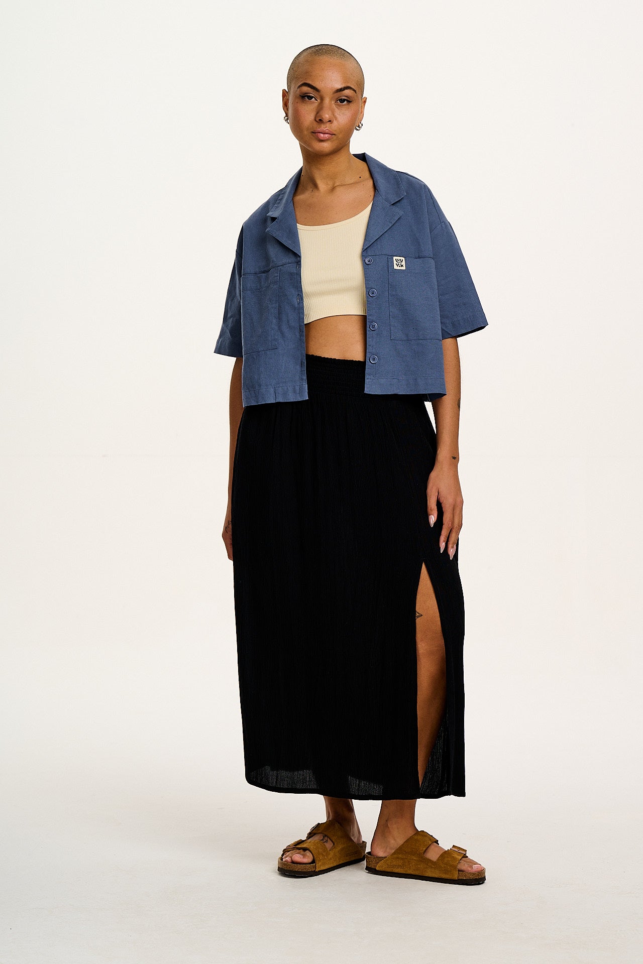Poppy - Elasticated Waist Skirt in Black - Image 8