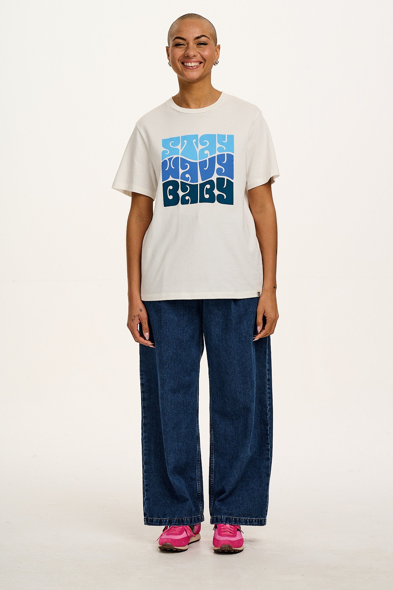 Denver - Cotton Tee in Stay Wavy Print - Image 5