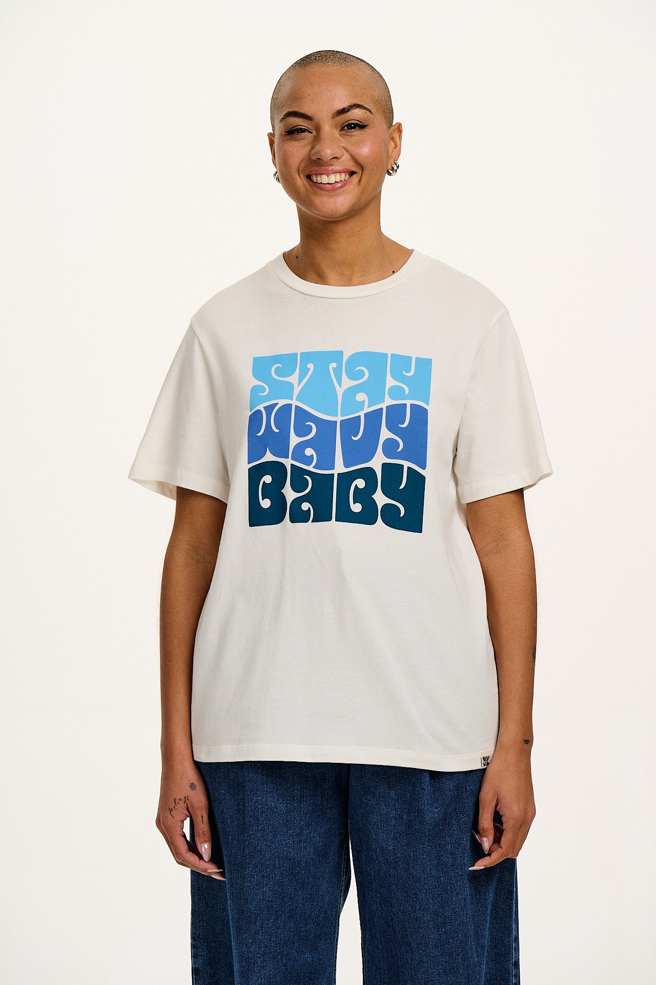 Denver - Cotton Tee in Stay Wavy Print - Image 4
