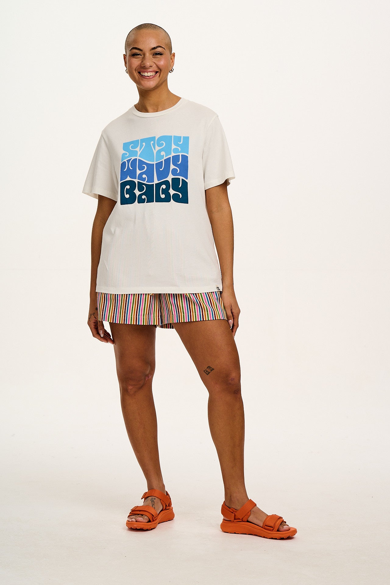 Denver - Cotton Tee in Stay Wavy Print - Image 8