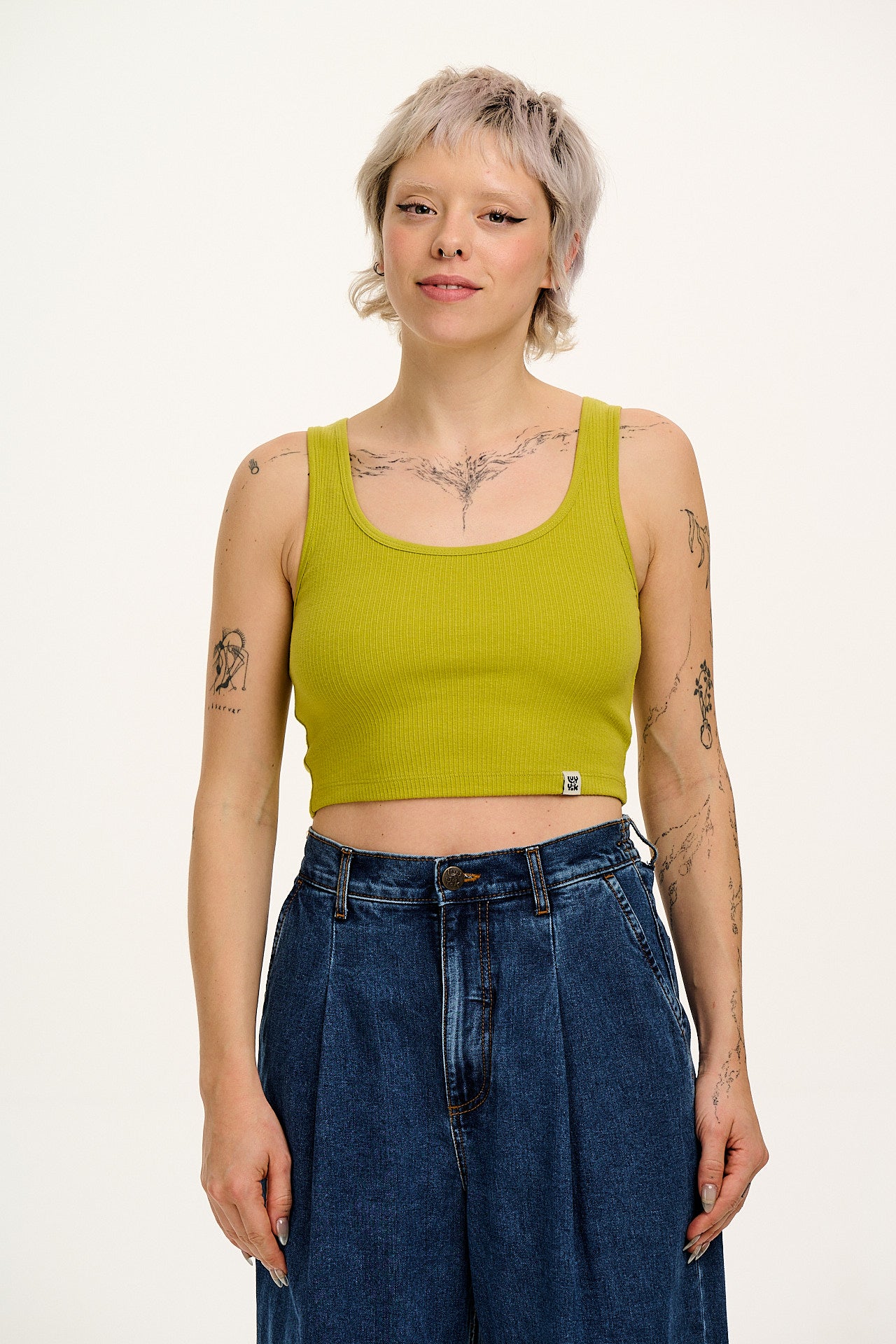 Josy - Vest Top in Apple Green - Image 2