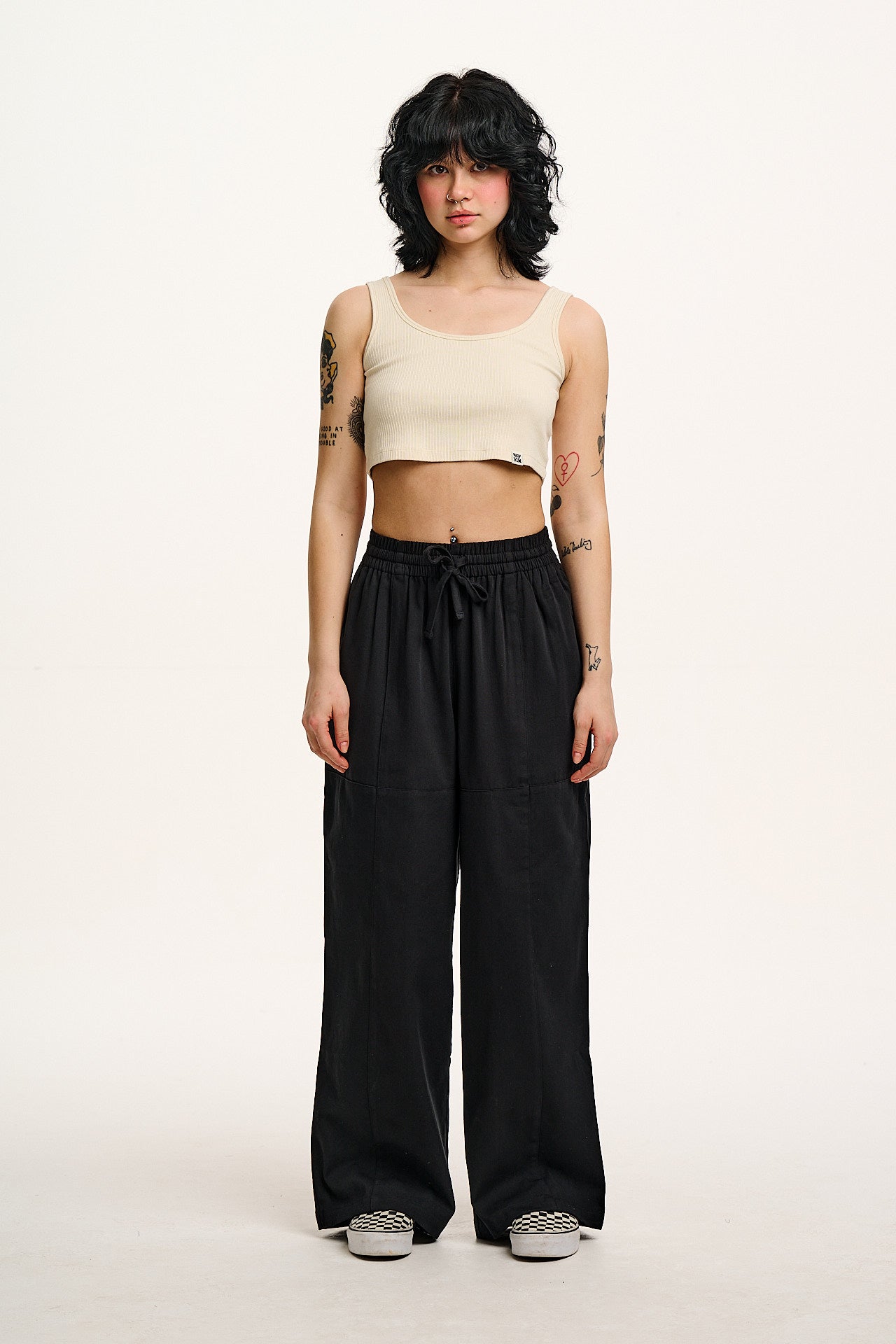 Norris - Cotton Trousers in Black - Image 7