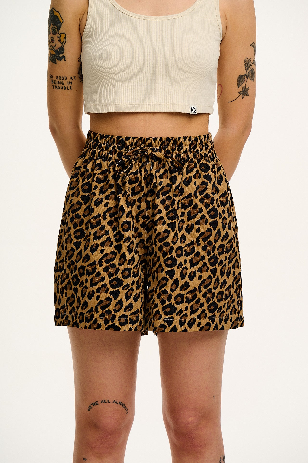 Charlie - Cotton Shorts in Leopard Print - Image 2