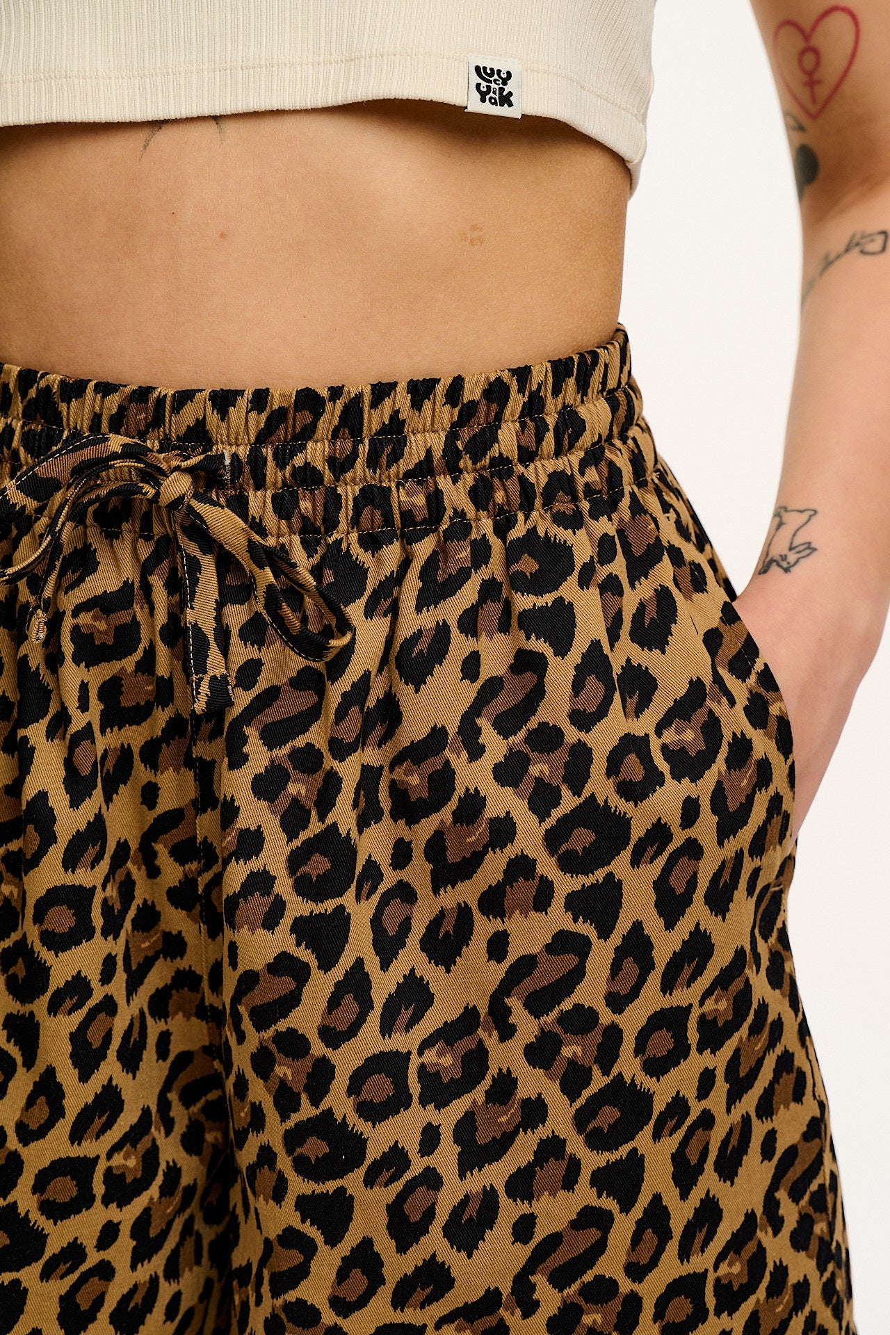 Charlie - Cotton Shorts in Leopard Print - Image 3