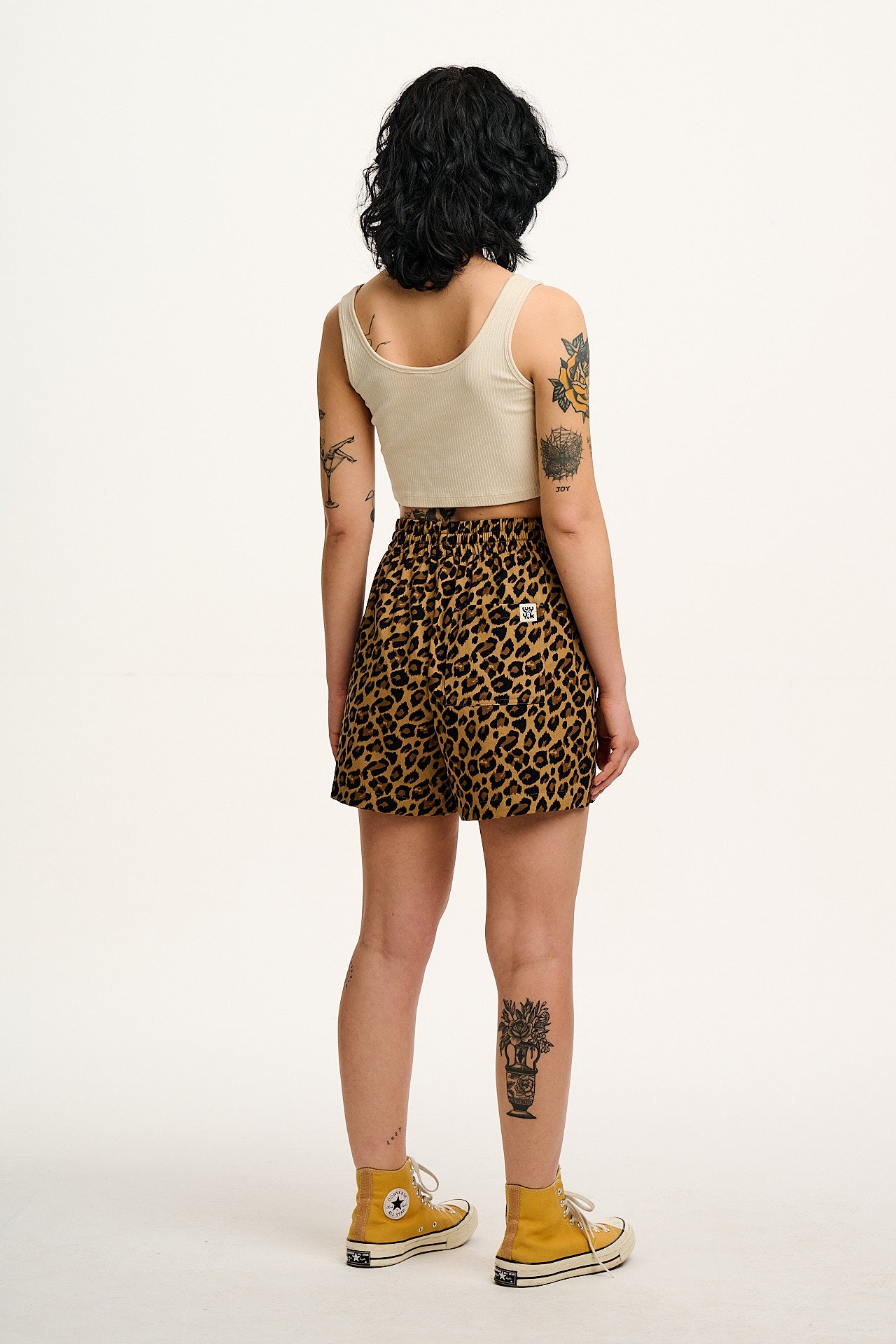 Charlie - Cotton Shorts in Leopard Print - Image 6