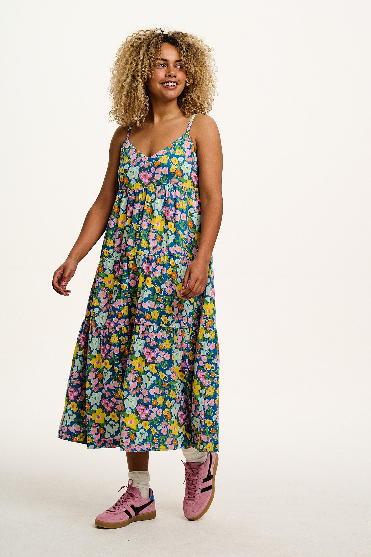 Mable - Maxi Dress in Island Blooms Scribbled Floral Print - Image 10