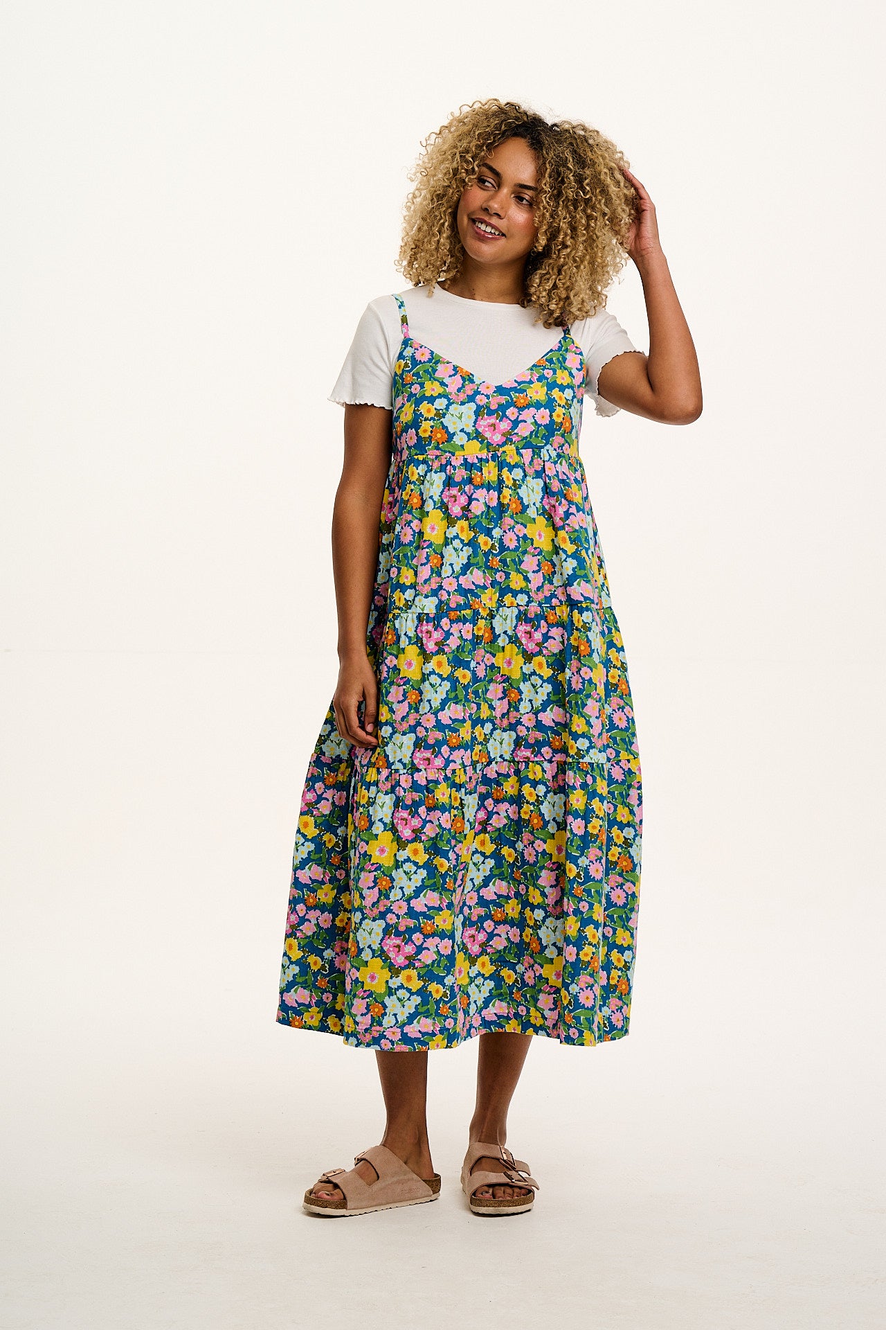 Mable - Maxi Dress in Island Blooms Scribbled Floral Print - Image 12
