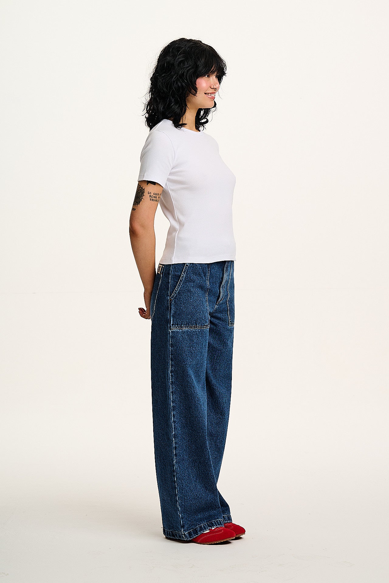 Gracie - Cotton Tee in White - Image 5