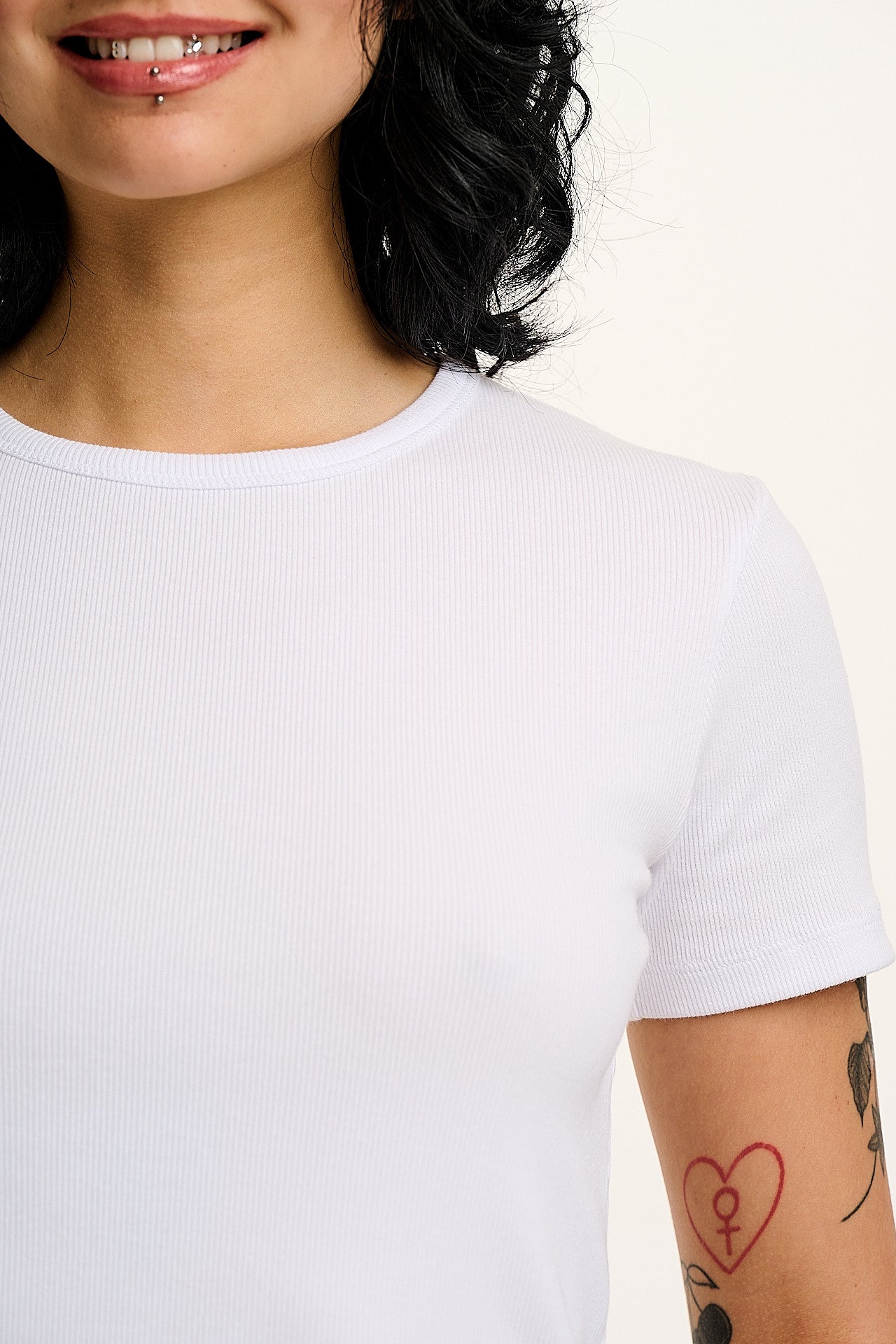 Gracie - Cotton Tee in White - Image 3