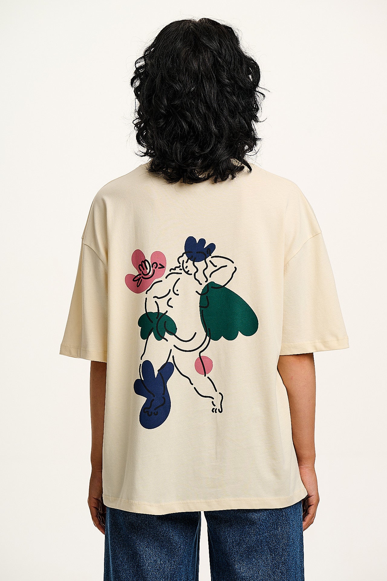 L.E. Benny - Oversized Cotton Tee in Artist Print by Nicoläs Villamizar - Image 5