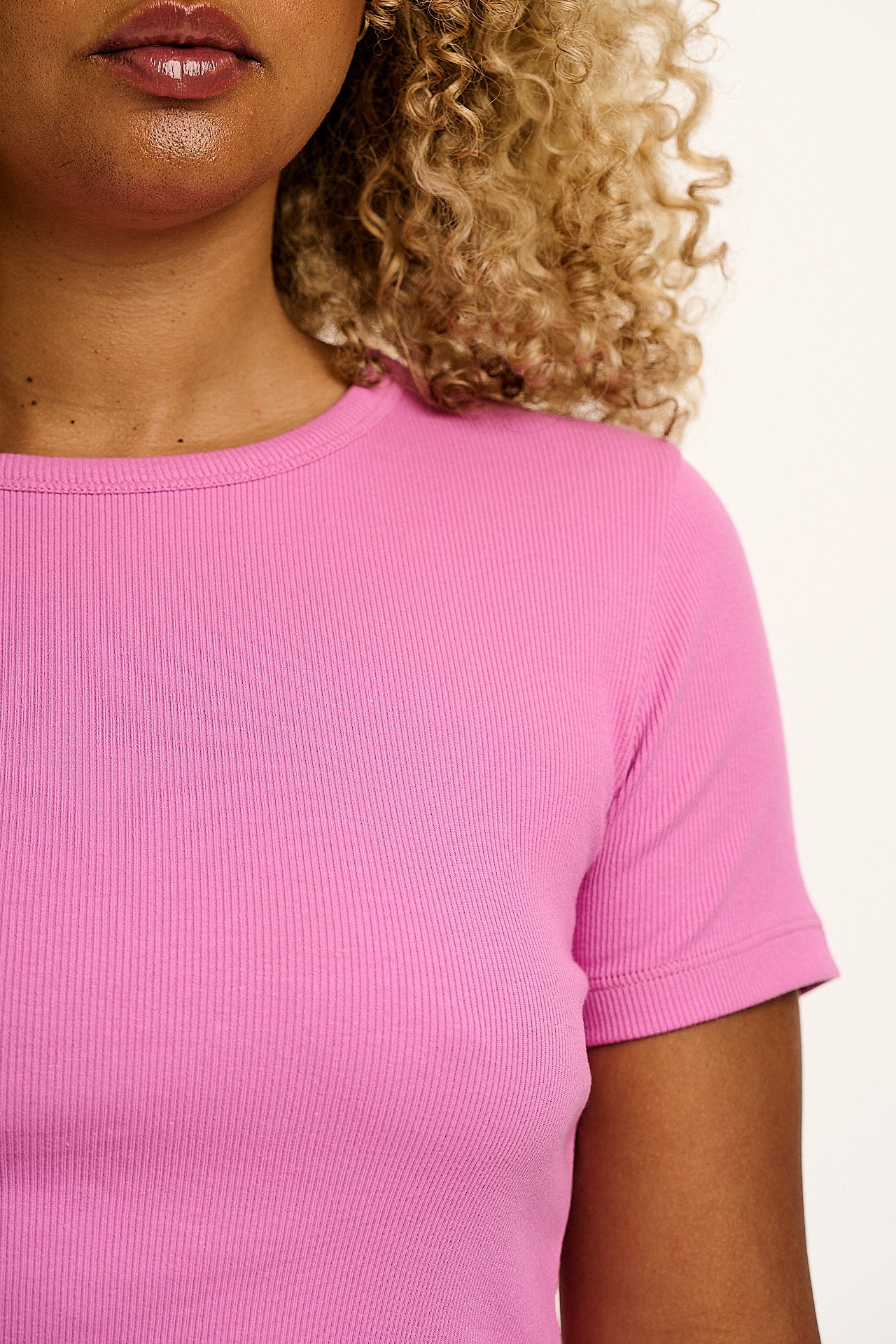 Gracie - Cotton Tee in Opera Mauve Pink - Image 3