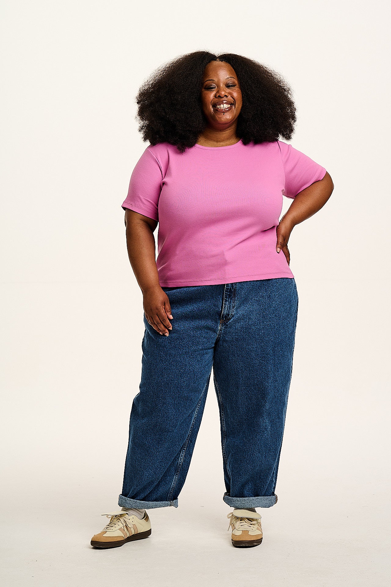 Gracie - Cotton Tee in Opera Mauve Pink - Image 2