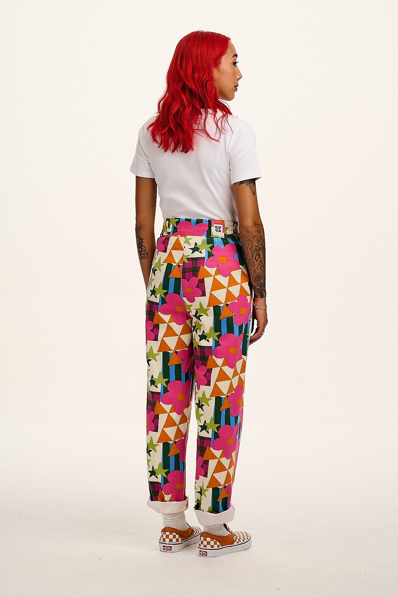 Addison - Cotton Jeans in Young at Heart Print - Image 8