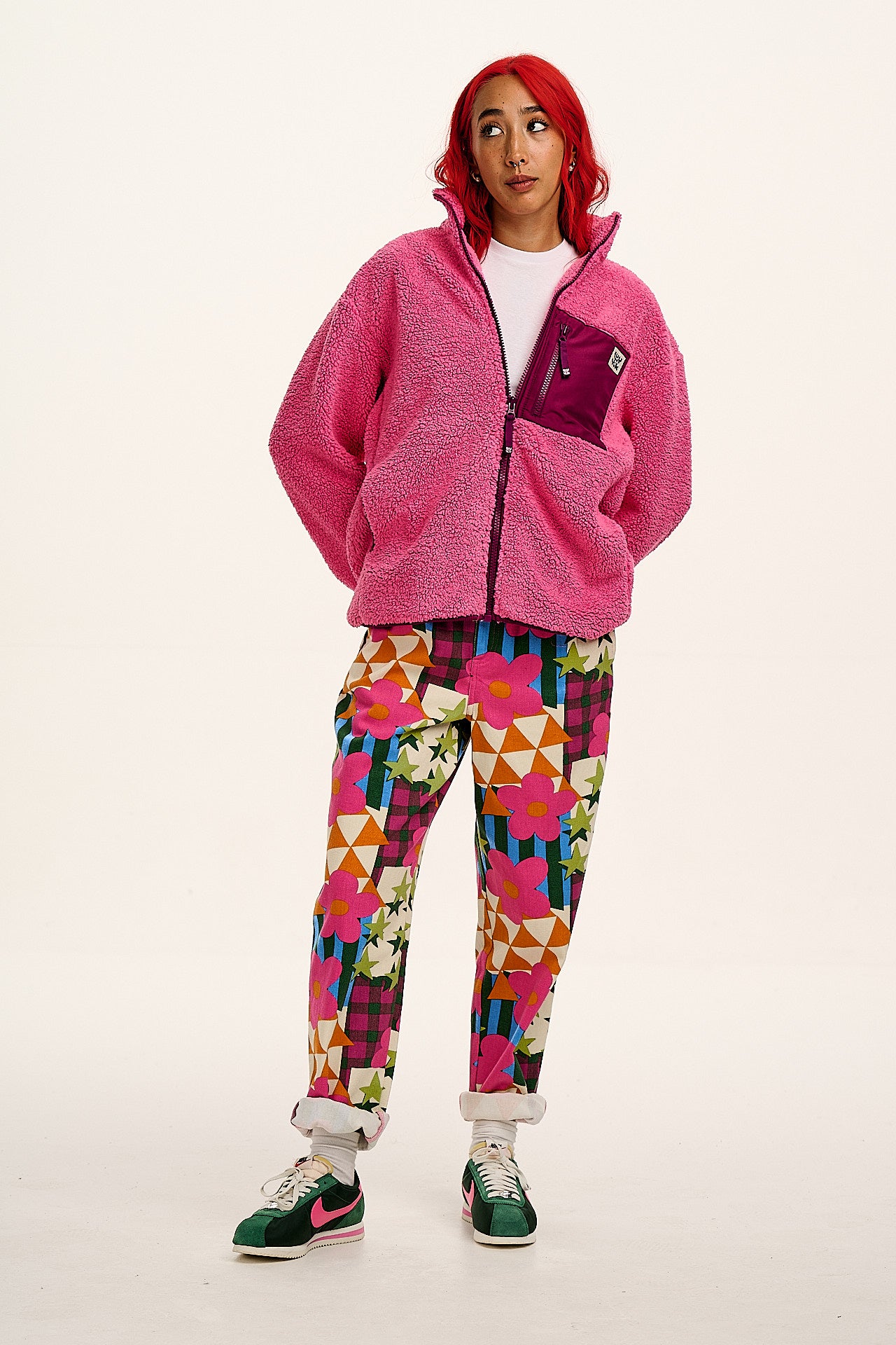 Addison - Cotton Jeans in Young at Heart Print - Image 9