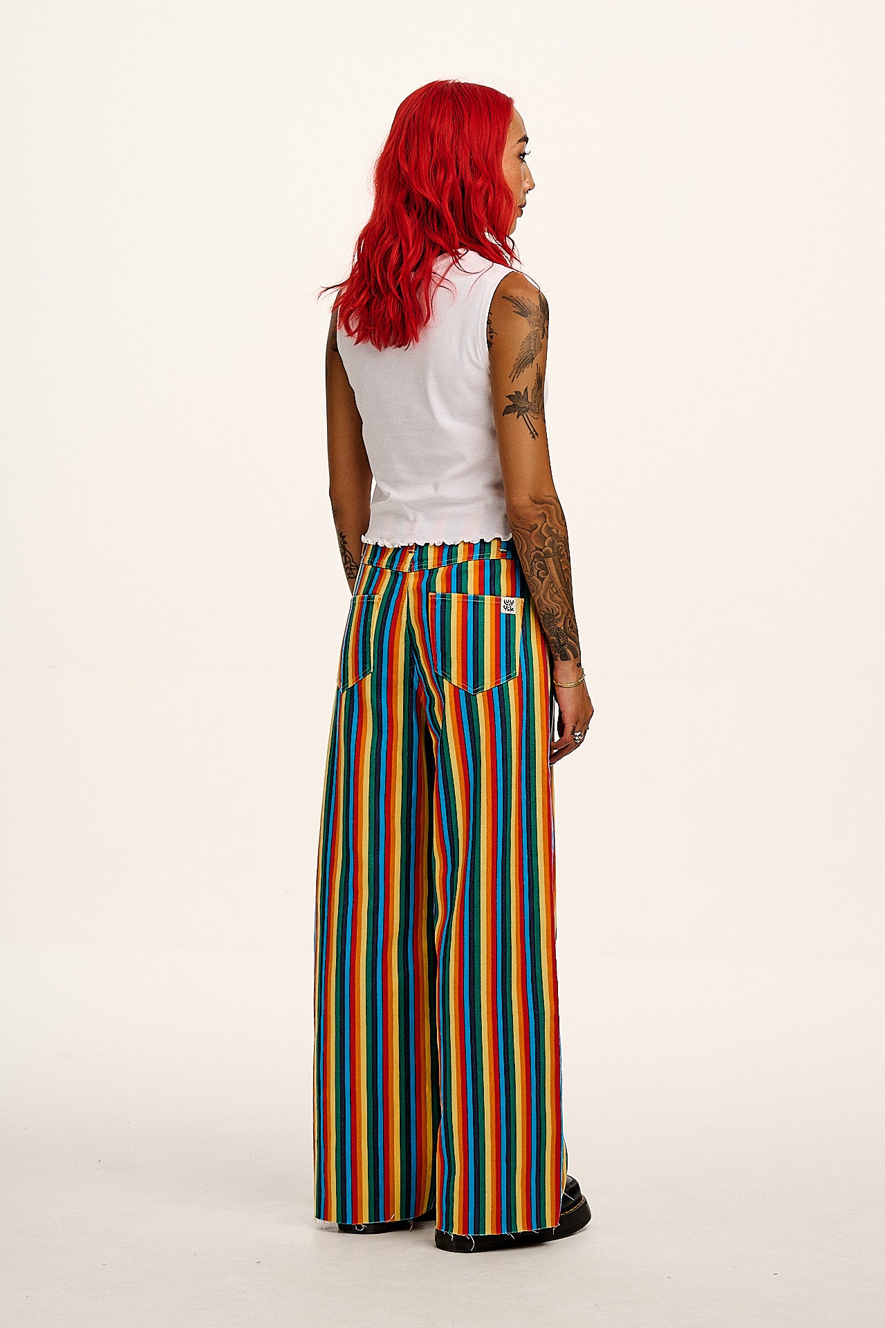Carter - High Waisted Jeans in Rainbow Print - Image 11