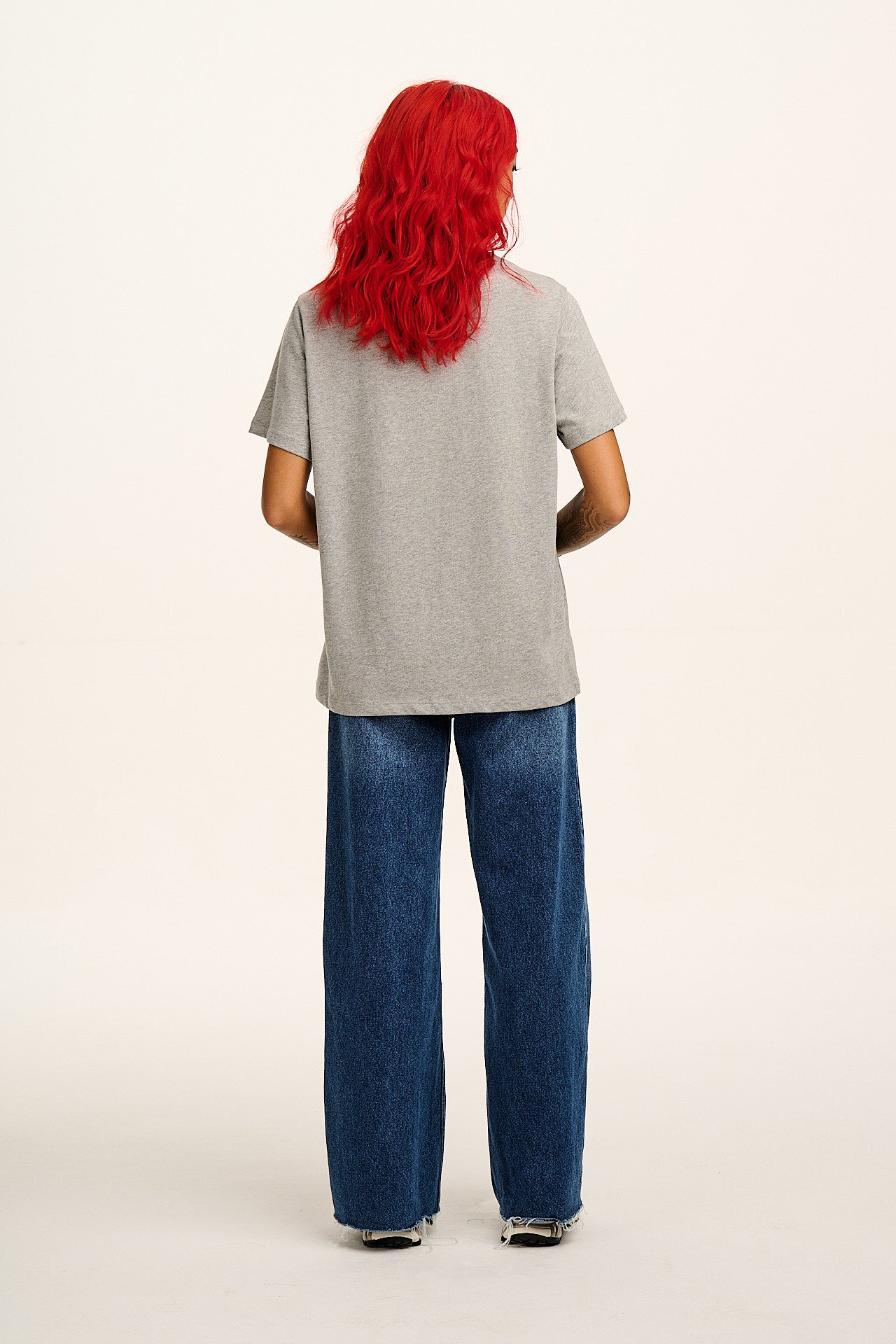 Denver - Cotton Tee in Grey Marl - Image 7