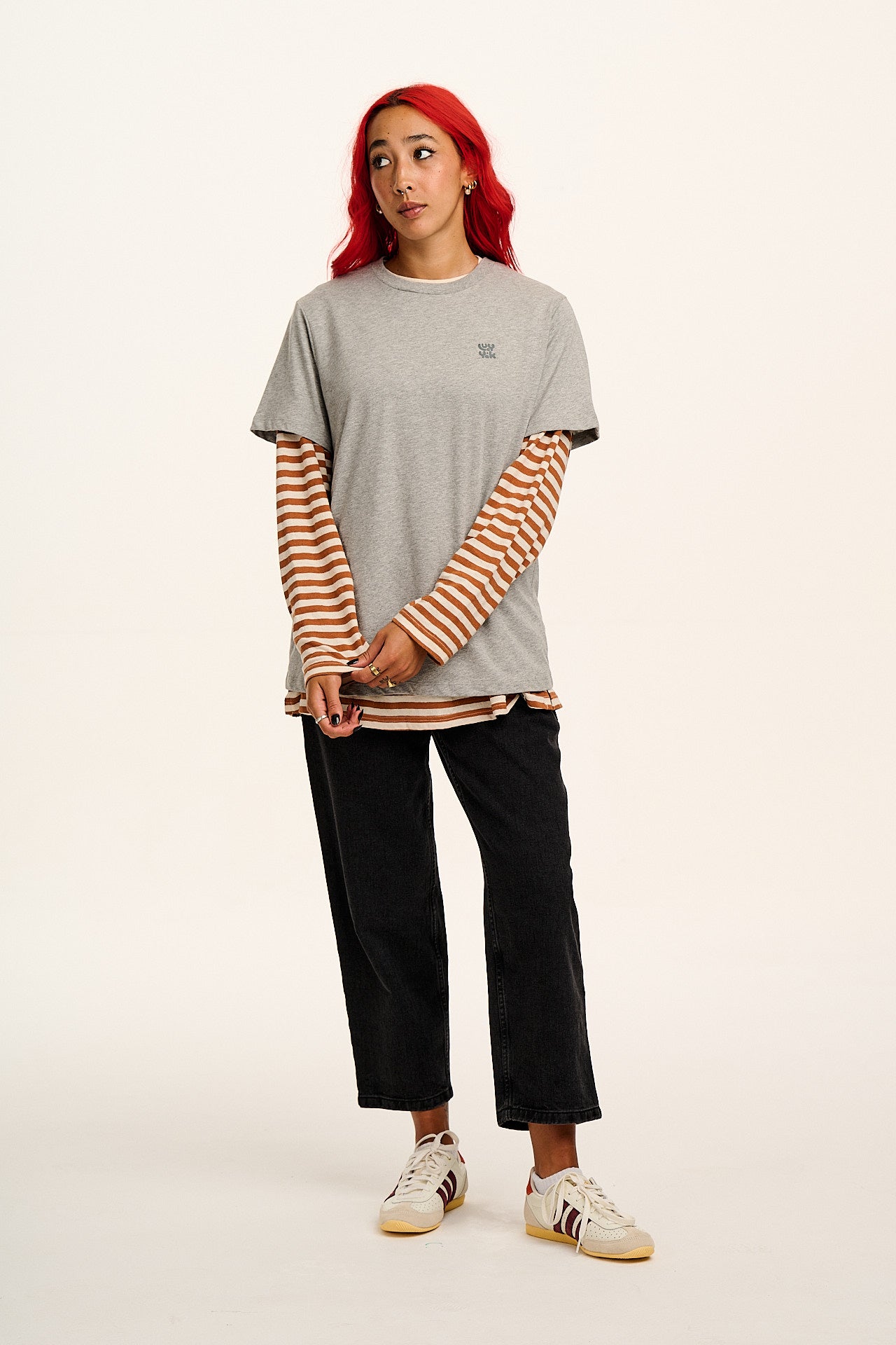 Denver - Cotton Tee in Grey Marl - Image 5