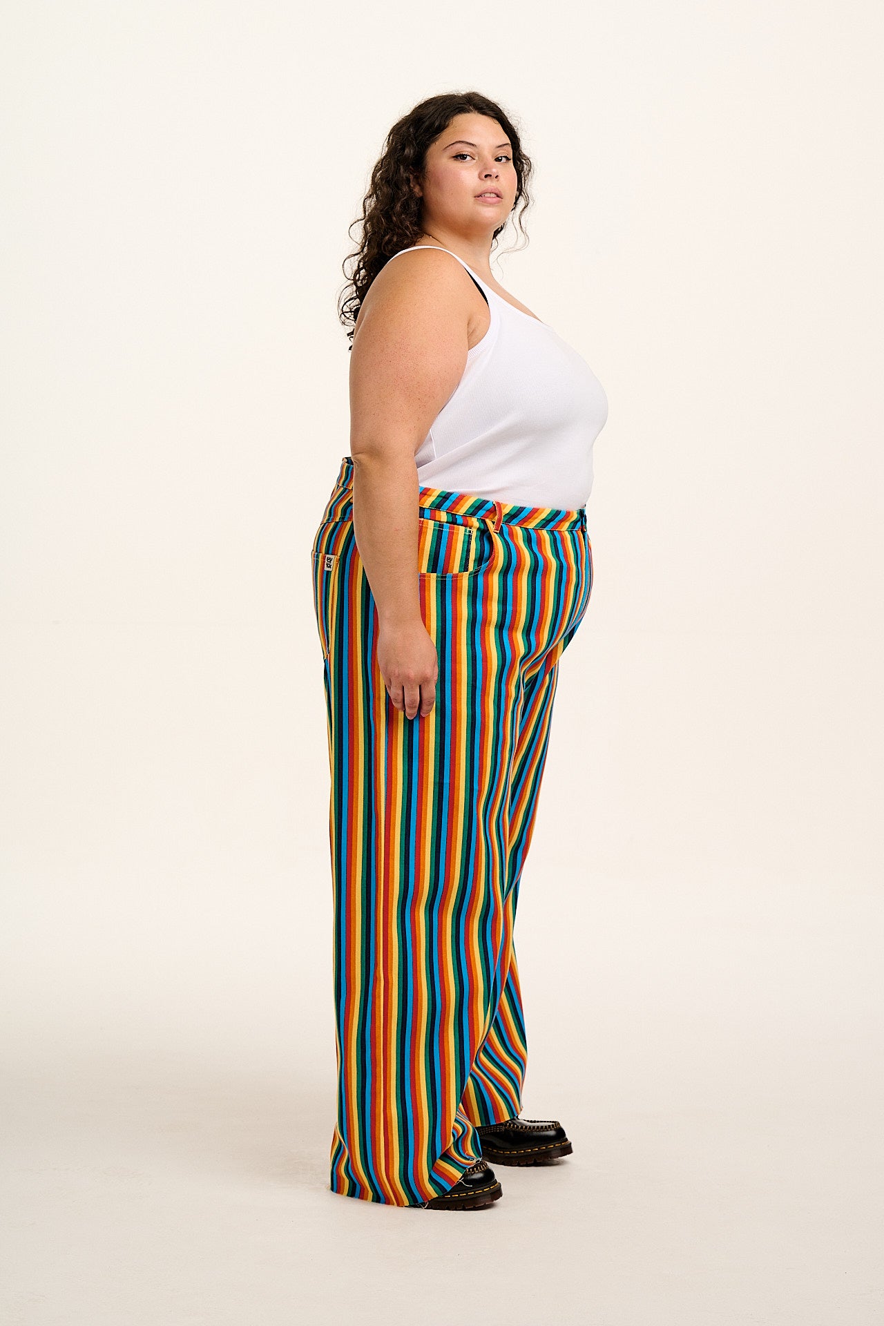 Carter - High Waisted Jeans in Rainbow Print - Image 9