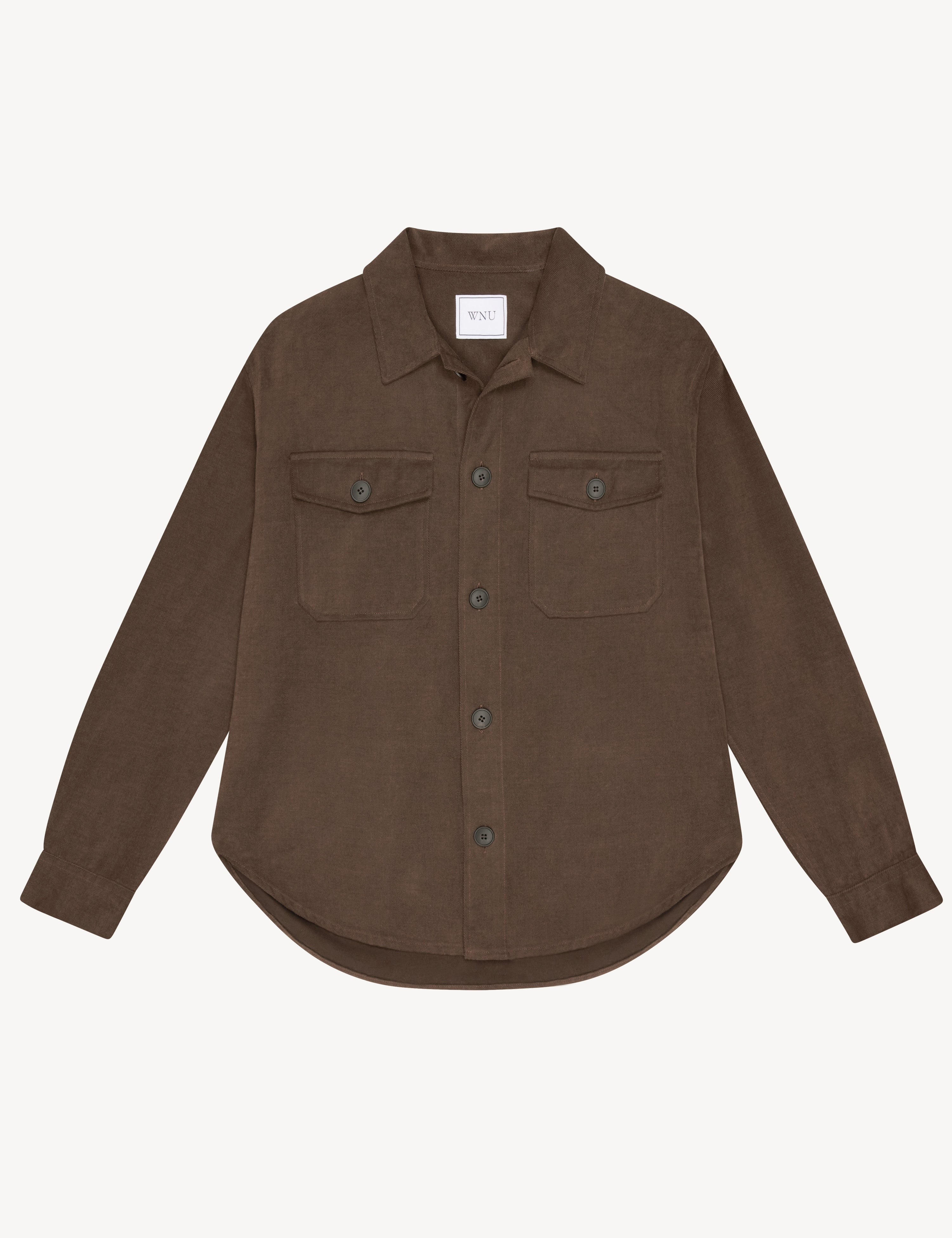 Stow Overshirt: Brushed Twill, Mocha - Image 3