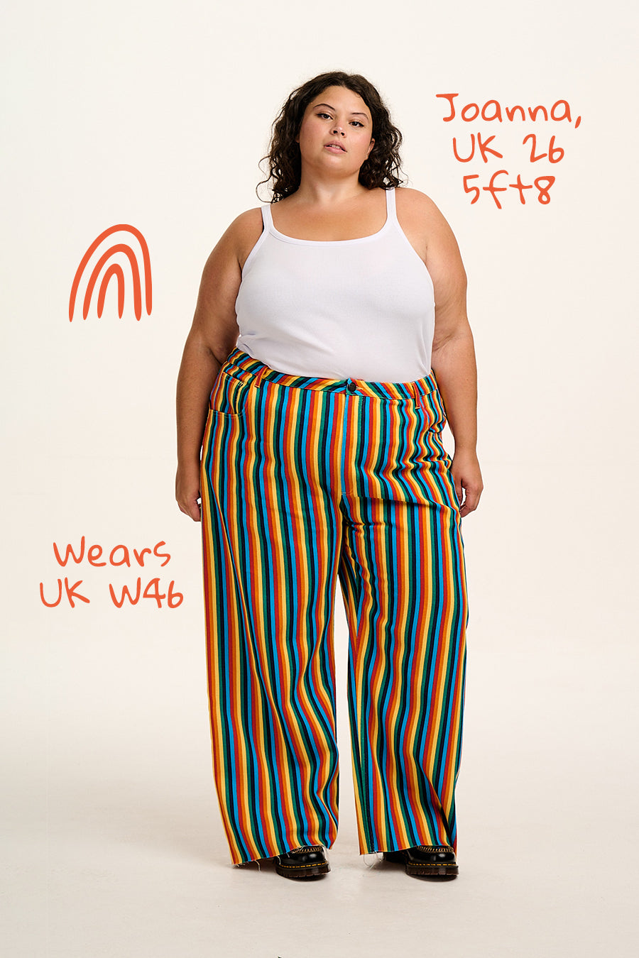 Carter - High Waisted Jeans in Rainbow Print - Image 7